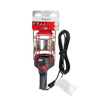 Baladeuse -100 W incandescent -230V -classe II -IP20 -avec pince + interrupteur|Legrand-LEG091271