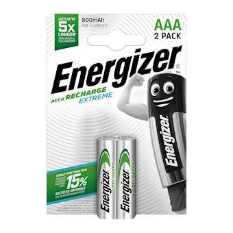 Piles Rechargeables Energizer Extreme AAA/LR3 800 MAH pack de 2|Energizer france-RSN416862