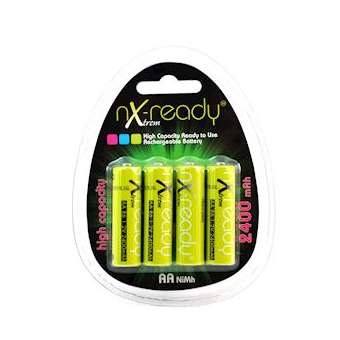 Blister(s) x 4 Accus Nimh blister x4 AA NX READY Xtrem 1.2V 2400mAh|Enix energies-NXGACH9060
