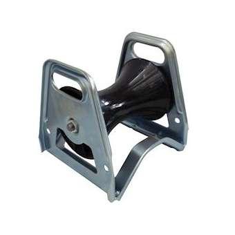 Poulie PL1NY-LIN - 1 diabolo - Châssis acier galvanisé - diabolo nylon noir -|Cable equipements-CQSPL1NYLIN