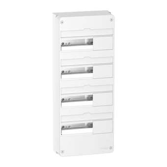 Resi9 - Coffret en saillie Blanc (RAL 9003)- 4 rangées de 13 modules|Schneider Electric-SCHR9H13404