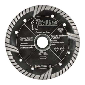 Disque diamant noir D 150 mm|Bizline-BIZ782021