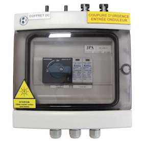 DC 2 strings: - sectionneur DC 25A 1000Vdc Socomec - parafoudre DC 1000V Mers|Jpa Electricité-JPADC-1000-25