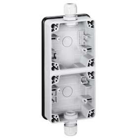 Boîtier étanche 2 postes verticaux Plexo IP66 composable - gris|Legrand-LEG090492