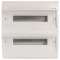 Coffret encastré IP40, 2 rangées,36 mod, porte blanche