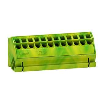 Linergy TB - Bloc de terre à connection rapide - 12 x 4 mm² - lot de 4|Schneider Electric-SCHLVS04214