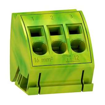 Linergy TB - Bloc de terre à connection rapide - 3 x 16 mm² - lot de 4|Schneider Electric-SCHLVS04215