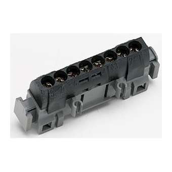 Bornier de répartition isolé IP2X phase - 8x1,5mm² à 16mm² noir - longueur 75mm|Legrand-LEG004852