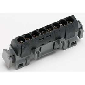 Bornier de répartition isolé IP2X phase - 8x1,5mm² à 16mm² noir - longueur 75mm|Legrand-LEG004852