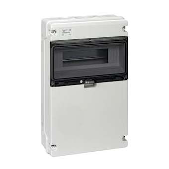 Kaedra XT - coffret étanche pr prises face lisse 1rangée 12modules 400x248 IP65|Schneider Electric-SCHKDR35145