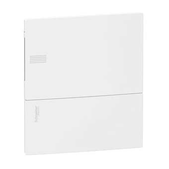Pragma - mini coffret encastré - 1x8 mod. - portillon opaque blanc - born. Terre|Schneider Electric-SCHMIP21108