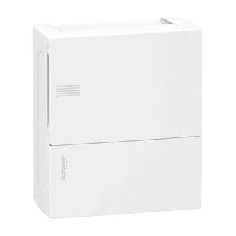 Pragma - mini coffret en saillie - 1x8 mod. - portillon opaq blanc - born. Terre|Schneider Electric-SCHMIP11108