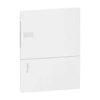 Pragma - mini coffret encastré - 1x6 mod. - portillon opaque blanc - born. Terre|Schneider Electric-SCHMIP21106