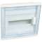 Coffret modulaire encastré 1 rangée 12+2 mod -porte isolante galbée transparente