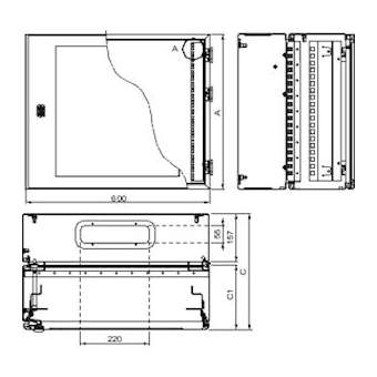 Spacial S3D - coffret VDM 2 corps 5U P380|Schneider Electric-SCHNSYVD2M5U4