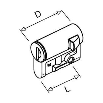 Aria-Polysafe-Serrure semi-cylindrique avec 2 clés 1242-E|ABB-ABB832031