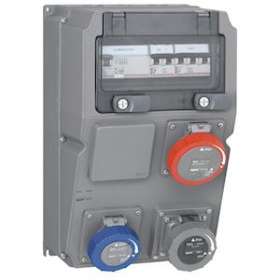 Coffret multiprise Hypra IP66/67-55 -3prises dont prise 16A 3P+T+disj+inter diff|Legrand-LEG059875
