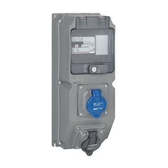 Coffret Hypra IP44 - 2 prises 200/250V~~ - disjoncteur différentiel|Legrand-LEG059865