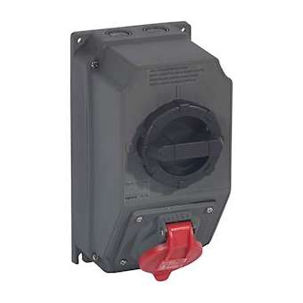 Coffret monoprise Hypra IP44 -1prise 3P+T 16A 380V~ à 415V~ 3P+T +1 interrupteur|Legrand-LEG059209