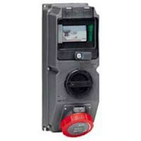 Coffret monoprise Hypra IP66/67-55 -prise 3P+T 16A 380-415V~ + inter + disj diff|Legrand-LEG059652