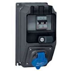 Coffret monoprise Hypra IP44 - 1 prise 2P+T 32A 200V~ à 250V~ et 1 disjoncteur|Legrand-LEG059246