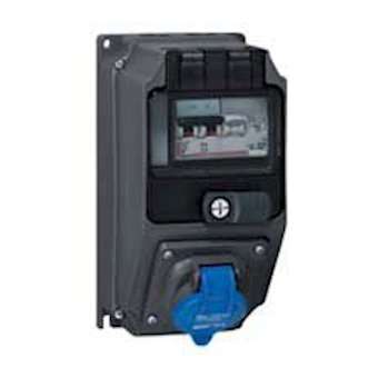 Coffret monoprise Hypra IP44 - prise 2P+T 32A 200V~ à 250V~ + disjoncteur diff|Legrand-LEG059247