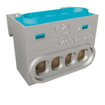 Bornier neutre, 4 raccordements, IP2X|Hager-HAGGZ04N