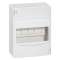 Coffret cache-borne à équiper - 6 modules - 160x12 x74mm - bornier de terre