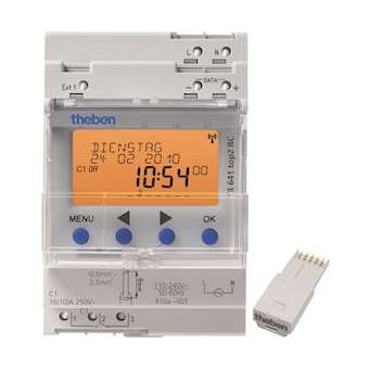 Interrupteur horaire digital annuel 1 c 230v radio sync ss antenne|Theben-THB6410300