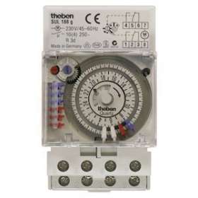 Interrupteur horaire mécanique avec réserve de marche 2 c s inv|Theben-THB1880033