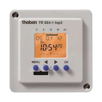 Interrupteur horaire digital 69x69 1 c top2|Theben-THB6840100