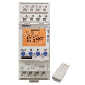 Interrupteur horaire digital 24h 7j 2 module 2 c inv 12 à 24v uc|Theben-THB6224100
