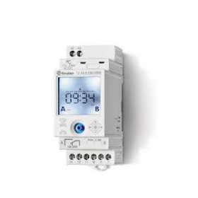 Horloge astro hebdo digitale 1 inv + sortie variable 110 à 230V AC/DC, NFC|Finder-FID12A382300010
