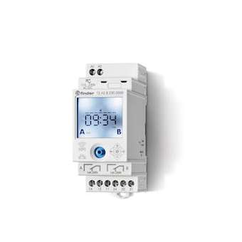 Horloge astronomique hebdomadaire digitale 2 inverseurs 110 à 230V AC/DC, NFC|Finder-FID12A282300000PAS