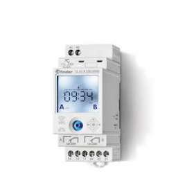 Horloge hebdomadaire digitale 2 inverseurs 16A 110 à 230V AC/DC, NFC|Finder-FID126282300000