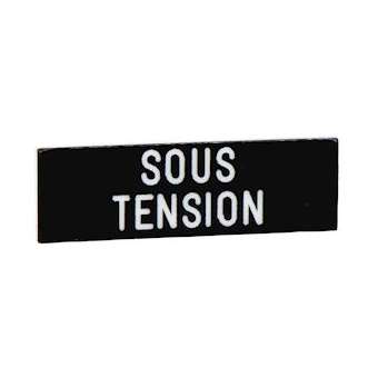Harmony - étiquette 8x27 - texte 'SOUS TENSION' blanc sur fond noir|Schneider Electric-SCHZBY02126