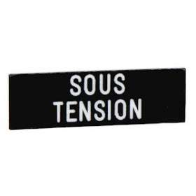 Harmony - étiquette 8x27 - texte 'SOUS TENSION' blanc sur fond noir|Schneider Electric-SCHZBY02126
