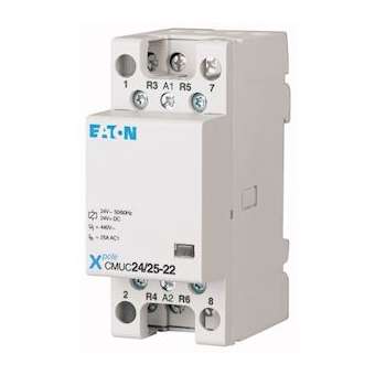 Relais modulaire, 24VAC/50Hz, 4O, 20A, 2PE|Eaton industries-EONCMUC24-25-04
