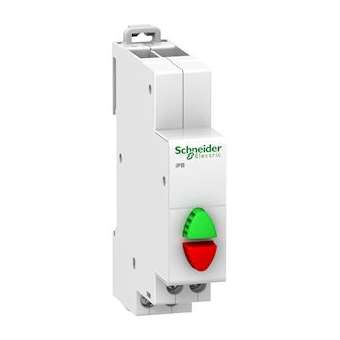 Acti9, iPB bouton-poussoir double 1 NO vert + 1 NF rouge 20A 230VCA|Schneider Electric-SCHA9E18034