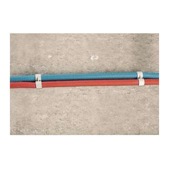 BIZCLIP double D 28 mm PA 6 gris (x 50)|Bizline-BIZ710528
