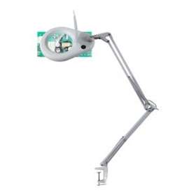Lampe Loupe led debouble bras sur pince ZOOM Unilux blanc eu|Kos Lighting-LEU400108073
