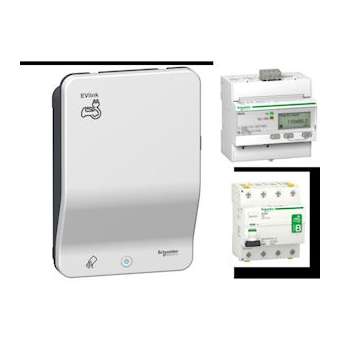 Evlink Wallbox smart - kit T2S et TE avec lecteur RFID - compt MID et RCD type B|Schneider Electric-SCHEVKB14ERBM3