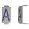 Lot 25 lettres A 6x11 Alu ivoire/bleu
