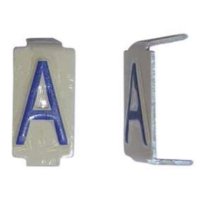 Lot 25 lettres A 6x11 Alu ivoire/bleu|Michaud-MIHCD022