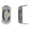 Lot 25 lettres C 6x11 Alu ivoire/bleu