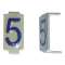Lot 25 chiffres 5 6x11 Alu ivoire/bleu