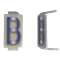 Lot 25 lettres B 6x11 Alu ivoire/bleu
