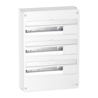 Resi9 - Coffret en saillie Blanc (RAL 9003)- 3 rangées de 18 modules|Schneider Electric-SCHR9H18403