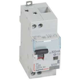 Disjoncteur diff DX³ 4500 - vis/vis -U+N 230V~ 20A -typeAC -300mA -courbe C - 2M|Legrand-LEG410726