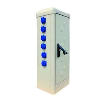 Armoire CAIMAN équipée 6 PC Mono 16 A (gauche) - RAL 1015|Seifel-SEI54088